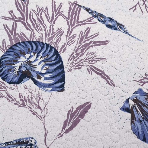 King Size Quilt Set Beach Quilt Bedding King Quilts Bedspread Coverlet Coastal Ocean Bedding Summer Lightweight Reversible Quilt Beach Bed Spread Coverlet Starfish Conch Shell Home Decor Quilt Blue