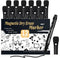 Magnetic Dry Erase Markers Fine Point - 12 Pack White board Markers with Eraser Cap for Kids, Black Low Odor Erasable Ultra Fine Tip Dry Erase Whiteboard Markers - School & Office Supplies