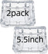 UMEIED Heavy Glass Ashtray, 2 Pack, Square Cigar Ashtray for Home Decor