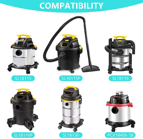 KEEPOW Reusable Dry Filters Bag Compatible with Stanley 1-6 Gallon Wet/Dry Vacuums, Part# 25-1217 (6 Pack)