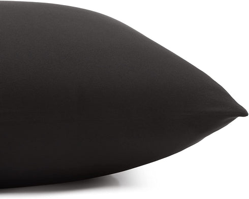 Amazon Basics Lightweight Super Soft Easy Care Microfiber Bed Sheet Set with 14" Deep Pockets - Queen, Black