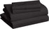 Amazon Basics Lightweight Super Soft Easy Care Microfiber Bed Sheet Set with 14" Deep Pockets - Queen, Black