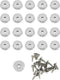 20 Small Clear Round Rubber Feet W/SCREWS- .250 H X .671 D - Made in USA - Food Safe Cutting Boards Electronics Crafts #