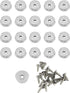 20 Small Clear Round Rubber Feet W/SCREWS- .250 H X .671 D - Made in USA - Food Safe Cutting Boards Electronics Crafts #