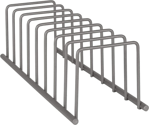 Spectrum Diversified Euro Kitchen Organizer for Plates, Cutting Boards Bakeware, Cooling, Pots & Pans, Serving Trays, Reusable Containers, and Lids Holder Rack, Industrial Gray