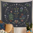 LAIMAILER Botanical Plant Tapestry Decor For Bedroom Aesthetic, Boho Moon And Sun Wall Hanging Tapestry, Large Nature Wall Decor Blanket Mandala Tapestry For Bedroom Home Dorm----60" X 80"