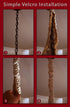 Royal Designs, Inc. CC-1-LB Beige Cord & Chain Cover 4' Linen Fabric Touch Fastener, Linen Beige