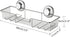 SANNO Strong Suction Cup Shower Caddy Bath Shelf Storage Combo Organizer, No Damage Suction Cup,Rustproof Wire Basket for Kitchen & Bathroom Accessories - Rustproof Stainless Steel