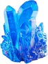 Rockcloud Healing Crystal Natural Titanium Coated Blue Rock Quartz Cluster Geode Druzy Home Decoration Gemstone Specimen