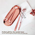 UCINNOVATE 4 in 1 Candle Accessory Set, Candle Wick Trimmer Candle Cutter, Candle Snuffer, Candle Wick Dipper, Storage Tray Plate, for Candle Lover, Thanksgiving, Christmas(Pink Gold)