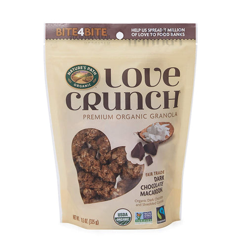 Love Crunch Organic Dark Chocolate Macaroon Granola, Non-GMO, Fair Trade, by Nature's Path, 11.5 Ounce (Pack of 1)