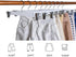 Amber Home 14.17" Solid White Wooden Pant Skirt Hangers 10 Pack, Bottom Hangers for Slacks Trousers Jeans with 2-Adjustable Anti-Rust Clips (White, 10 Pack)