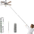 Clonynix Microfiber Dusters for Cleaning, 100" Telescopic Extension Long Pole Bendable Head, Scratch-Resistant Cover, Washable Duster for High Ceiling Fan, Blinds, Furniture & Cars
