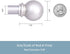 Kenney 5/8? Chelsea Ball Decorative Window Curtain Rod, 48-86", Champagne Silver