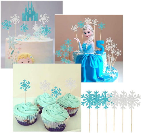 Golray Frozen Birthday Party Supplies Girls Princess Elsa Birthday Party Decorations 61 Balloons, Banner, Tassel, Sash, Pin, Cake Topper, Tattoo, Crown Wand, Girls Birthday Decor 2nd 3rd 4th 5th