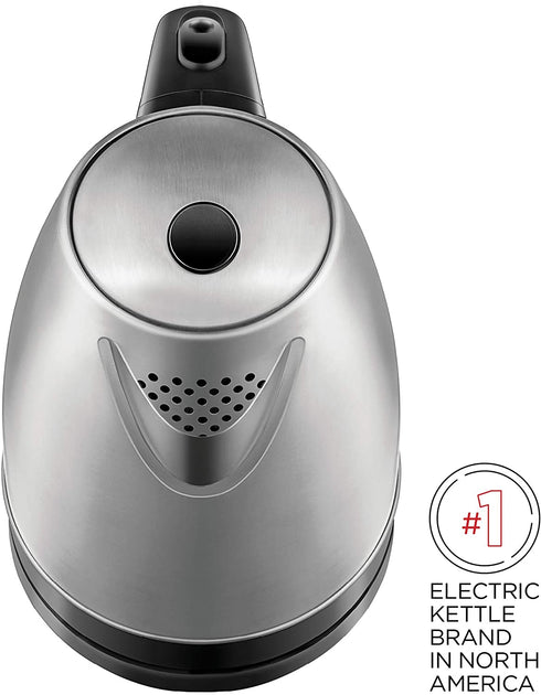 Chefman Stainless Steel Electric Kettle w/ 360° Swivel Base, Auto Shut Off & Boil Dry Protection, BPA-Free Interior and Cool-Touch Handle, 7+ Cup Capacity, 1.7 Liter, 1500W