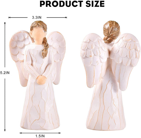 SWEETCOLD Guardian Angel Figurines, Angel of Prayer, Sympathy Gift, Encouragement Gifts for Women, Memorial Collectible Figurines, Home Decor Gift to Show Love, Friendship, Gratitude