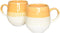 Bosmarlin Large Ceramic Coffee Mug Set of 2, 17 Oz, Big Tea Cup for Office and Home, Dishwasher and Microwave Safe (Melon Yellow, 2)