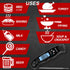 KULUNER TP-01 Waterproof Digital Instant Read Meat Thermometer with 4.6? Folding Probe Backlight & Calibration Function for Cooking Food Candy, BBQ Grill, Liquids,Beef(Black)
