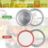 Regular Mouth Canning Lids and Rings - Gusoul 50 Count Mason Jar Lids & Rings/Bands Set for Regular Mouth Canning, Split-Type & Leak Proof Lids with Silicone Seals for Ball, Kerr Jars (70 mm, Sliver)