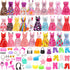 BM 75 Pieces Doll Clothes and Accessories for 11.5 Inch Girl Doll Include 15 Pcs Party Dresses, 10 Pcs Shoes, 10 Pcs Bags, 40 Pcs Different Doll Accessories