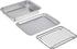 Nordic Ware 3 Piece Naturals Compact Grill and Bake Set, Silver