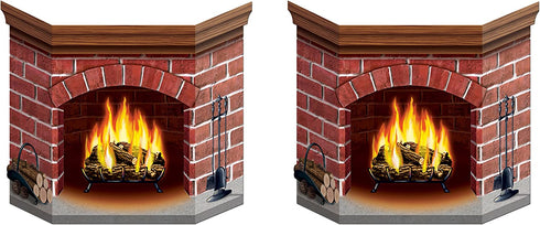 Beistle Brick Fireplace Stand-Up, Multicolored