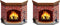 Beistle Brick Fireplace Stand-Up, Multicolored