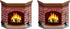 Beistle Brick Fireplace Stand-Up, Multicolored
