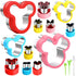 Elfkitwang Mickey and Minnie Themed Cookie Cutters Set ,Mickey Minnie Head Cartoons Shapes Cookie Cutter for Kids Sandwich Cakes Biscuits Vegetables Fruit Cutters Baking Mold(Assorted Sizes)