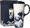 Ceramic Travel Mug Porcelain Coffee Cup with Spill-proof Lid and Box, 17 Oz.
