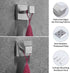 Bathroom Towel Hook 2 PCS, Angle Simple SUS304 Stainless Steel Bath Towel Holder, Square Robe Hook for Wall, Brushed Nickel