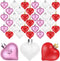 Aneco 36 Pack Valentine's Heart Baubles Heart Shaped Ornaments for Valentine's Day Decoration or Home Decor, 3 Styles