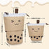 GFPGYQ Standing Pencil Case for Girls, Boba Cat Pop Up Pencil Case Cute Telescopic Pen Pouch Holder Canvas Zip Kawaii, Kids Students Gifts 3 Packs