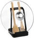 Lords of London Upright Spoon Rest & Crockpot Lid Holder. Vertical Spoon Rest & Lid Holder For Cooking. Use for Ladles, Pot Lids, Tablets & Cookbook