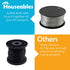 Houseables Wire, Vinyl Coated, 500 Feet, 1/16 Inch, Braided Stainless Steel Cable, Plastic Covered, Heavy Duty, Stranded Rope for String Lights, Artificial Flower, Wreath Making, Trellis, Clothesline