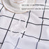 Twin Duvet Cover Set, 2 Piece - 68x90 1200 TC Plain Microfiber Down Quilt Bedding Cover with Zipper Ties for Women Rustic Farmhouse, White Grid