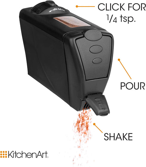 Kitchen Art Select-A-Spice Auto-Measure Pro Carousel 12 Compartments Black 9.5 x 9.5 x 6.5 inches