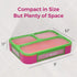 Bizz Lunch Box Containers Set (2-Pack) with Reusable Spoon, 37-oz Fun Innovative Bento Boxes Equipped with Removable Snap-On Lid Cover, Leakproof Meal Prep Lunchbox, Healty Eating, Food Grade BPA-Free