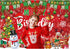 Allenjoy 7x5ft Red and Green Merry Birthday Christmas Photo Backdrop for Kids Family Happy Holiday Friendsmas Xmas New Year Eve Jolly Santa Claus Party Supplies Decoration Banner Photoshoot Background