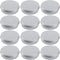 2 Ounce Aluminum Tin Jar Refillable Containers 60 ml Aluminum Screw Lid Round Tin Container Bottle for Cosmetic ,Lip Balm, Cream, 12 Pack.