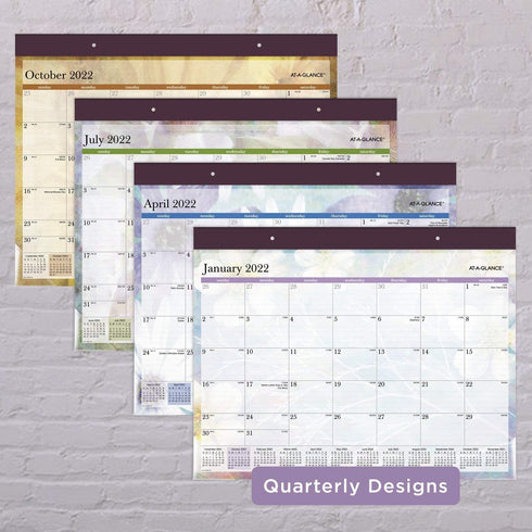 2022 Desk Calendar by AT-A-GLANCE, Monthly Desk Pad, 21-3/4" x 17", Standard, Dreams (SK83-704)