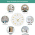 VREAONE Frameless DIY Wall Clock,Large Modern 3D Mirror Wall Clock Decor Sticker DIY Clock kit for Home Living Room Bedroom Office Wall Decorations(Gold)