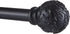 Exclusive Home Curtains ER1015-03 66120 Vine 1" Curtain Rod and Finial Set, 66"-120", Matte Black