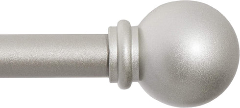 Kenney 5/8? Chelsea Ball Decorative Window Curtain Rod, 48-86", Champagne Silver