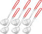 Hot Pot Strainer Scoops, Stainless Steel Hot Pot Strainer Spoons 2.5 inch Mini Mesh Skimmer Spoon Asian Strainer Ladle with Handle for Home (Red,6 Pieces)