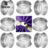 Set of 8 Metal Napkin Rings Beaded Napkin Rings Bead Side Serviette Buckles Round Delicate Solid Cloth Napkin Bands for Dinner Parties, Weddings Receptions, Family Gatherings (Silver)