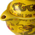 Teapot 12oz Chinese King Yellow Porcelain Flying Two Dragon Game Bead Sea Stainless Mash Infuser for Loose Tea (Yellow Golden dragon)