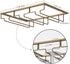 LACAFA Wine Glass Holder - Under Cabinet Stemware Rack in Home, Bar Kitchen Organization with 3 Rows Wine Glass Rack Hanger Storage Metal Organizer for Under Shelf Hanging (Gold)