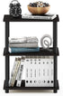 Furinno Turn-N-Tube No Tool 3-Tier Storage Shelf, Narrow, French Oak Grey/Black